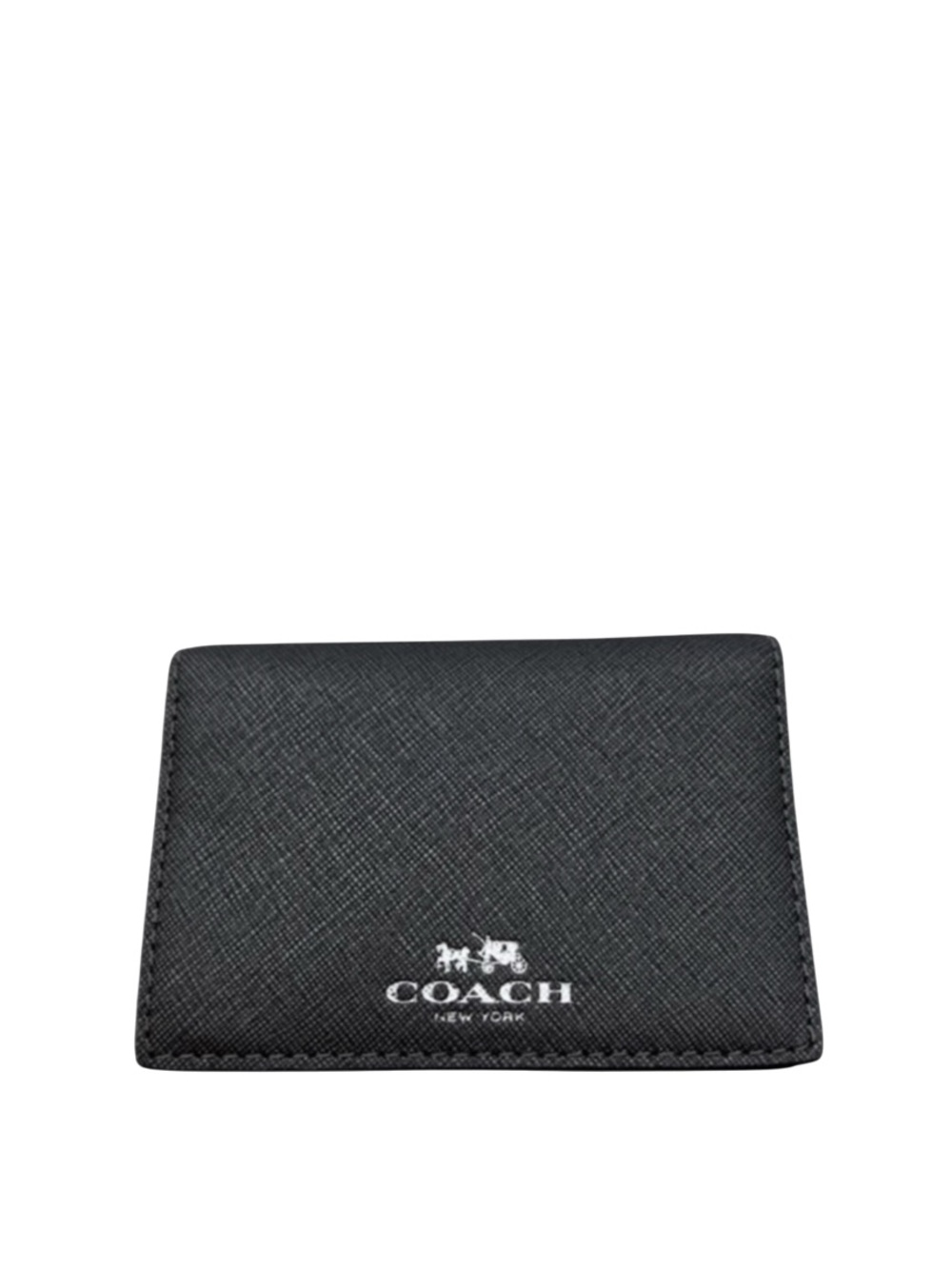 COACH - DEEP METALLIC GRAY SIGNATURE BIFOLD CARDHOLDER WALLET